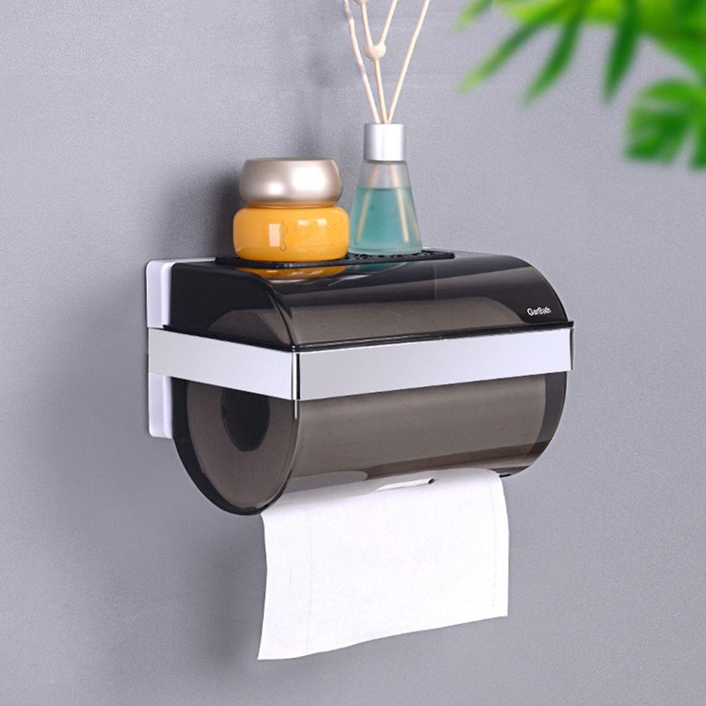 Populer Tempat Kertas Toilet Multi Fungsi Tidak Meninju Dinding Dapur Penyimpanan Kertas Roll/ Dispenser Kertas Serut