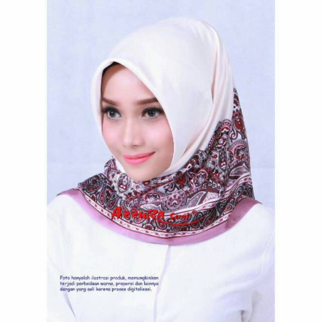 Jilbab segi4  satin lamiz murah