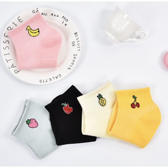 Kaos Kaki Buah Fashion Unisex Wanita Pria Murah Kaus Semata Ankle Socks