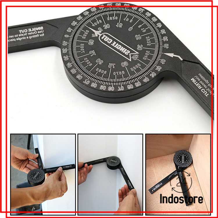 

Intelitopia Penggaris 360 Horizontal Angle Gauge Positioner Aluminium
