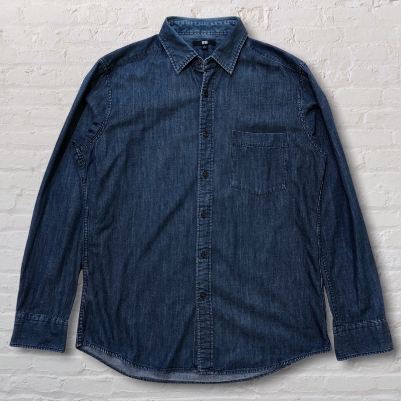 Uniqlo Denim Jeans Shirt - Baju Kemeja
