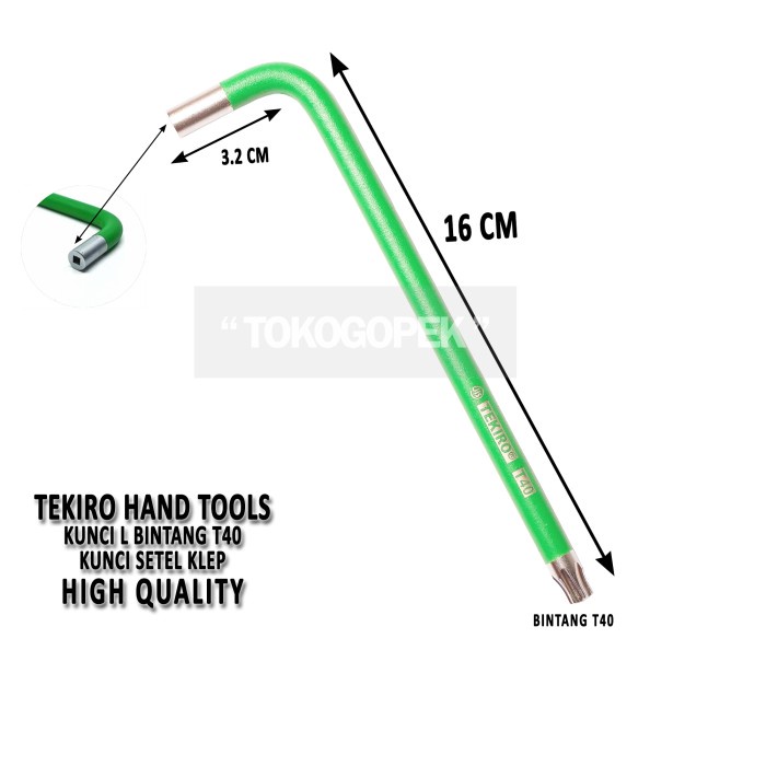 TEKIRO HK-AW1230 KUNCI L KLEP MOTOR - KUNCI L BINTANG T40