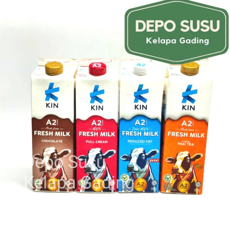 Susu Kin Pasteurisasi Freshmilk 1 litter | Full Cream / Coklat / Reduced Fat / Thai Tea Segar Fresh Milk Low Fat Sapi A2 Japanese Strawberry Double Chocolate