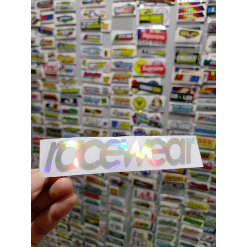 sticker cutting RACEWEAR besar hologram 11CM