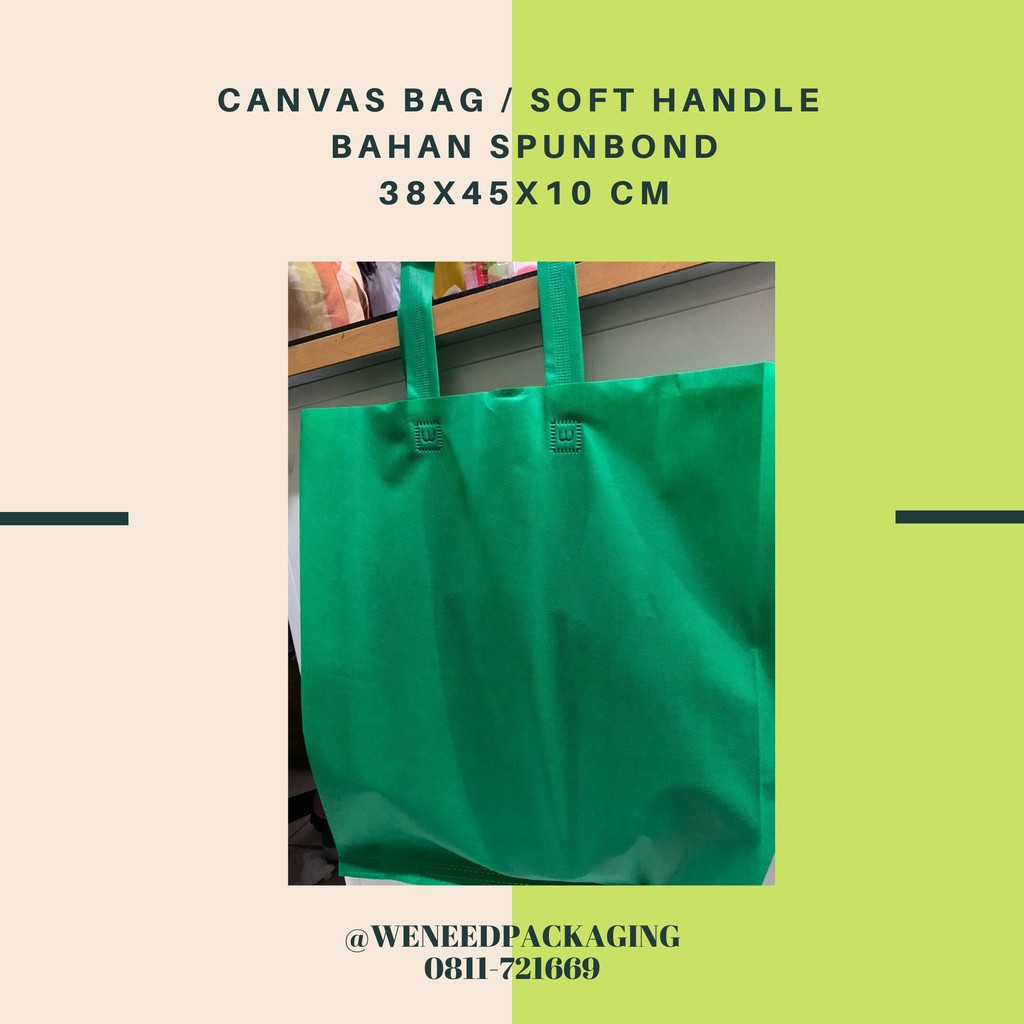 

Canvas Bag ukuran 38x45x10 / Tas Spunbond / Goodie Bag Isi 12 pcs (Lipat Samping)