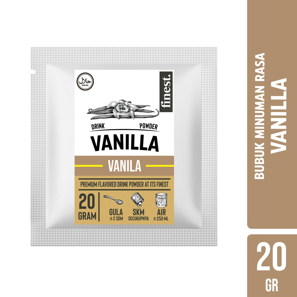 

Bubuk Minuman Rasa Vanilla Drink Powder Kemasan Sachet 20 Gram