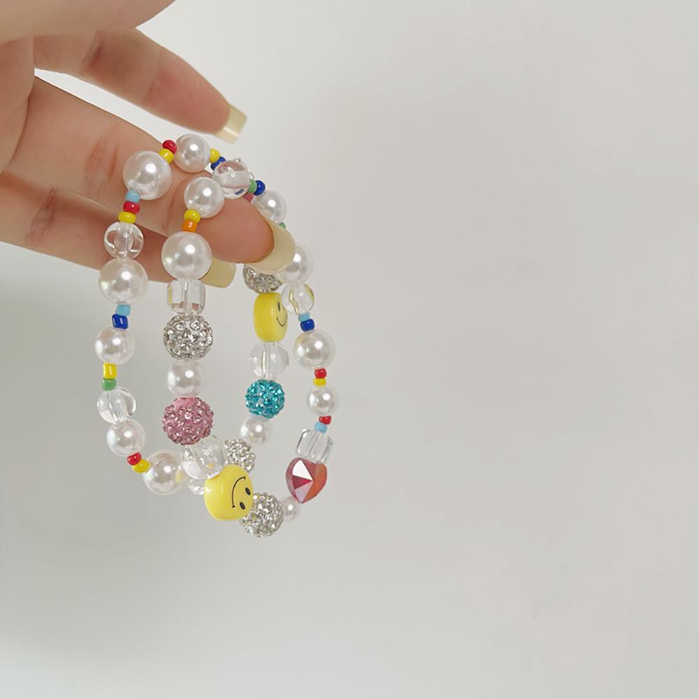 [Elegan] Kalung Mutiara Kreatif Fashion Hati Lucu Choker Gadis Smiley Face Bracelets