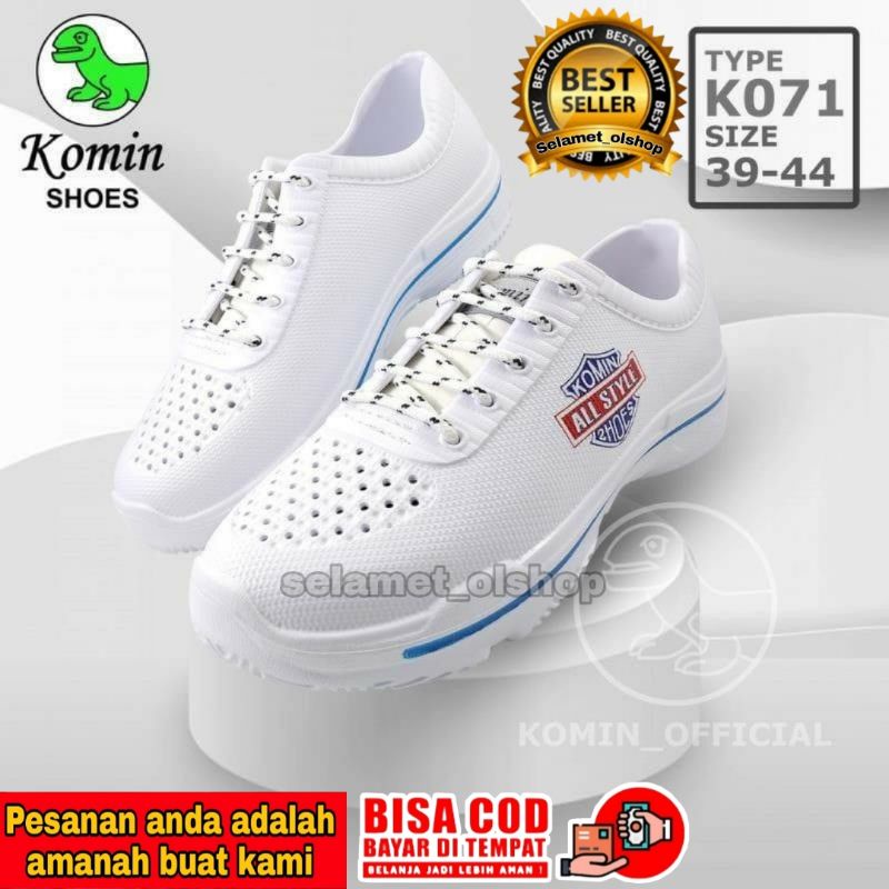 SEPATU KARET RINGAN ANTI AIR KOMIN ALL STYLE PUTIH SIZE 39 - 44
