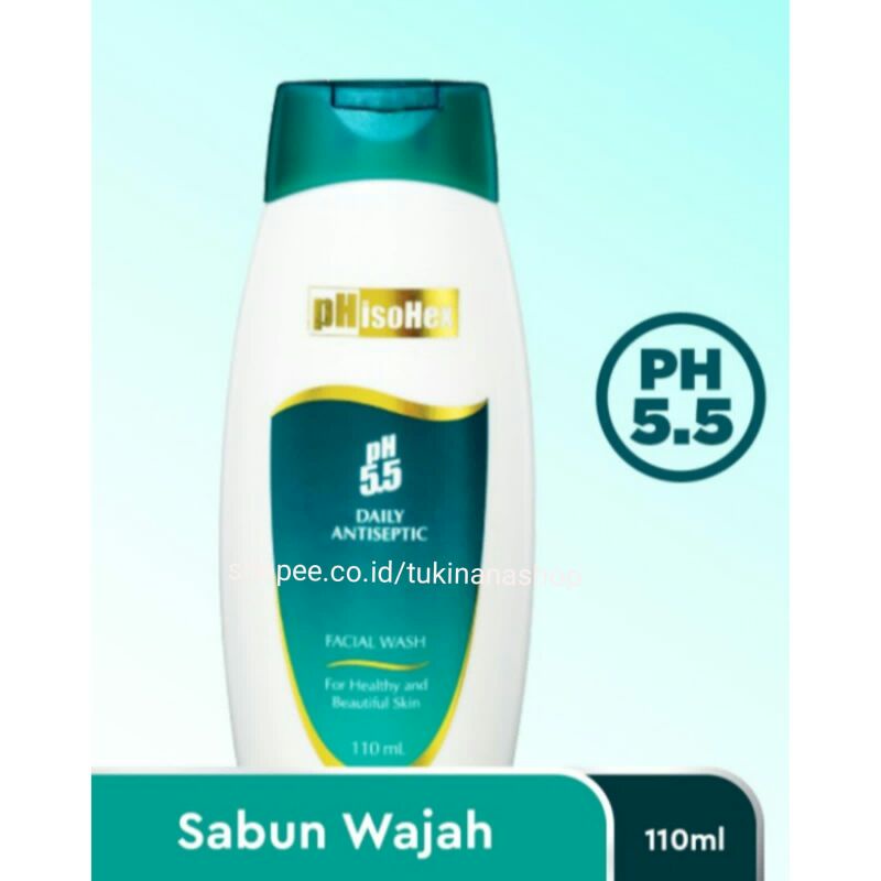 PHISOHEX Daily Antiseptic Facial Wash 110ml / 50ml pH 5.5