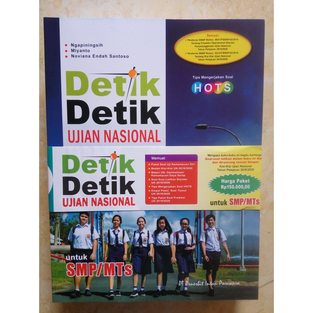 1 Paket Buku Detik Detik Ujian Nasional Smp Mts 2020 Intan