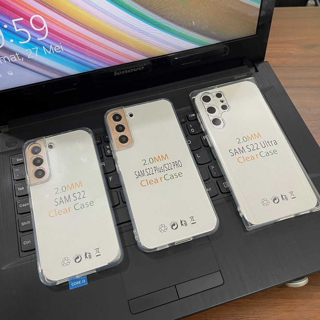 CLEAR CASE 2MM Sam Hp terlaris di kota2 besar S22 S22 plus S22 ultra SAM A13 4G LTE