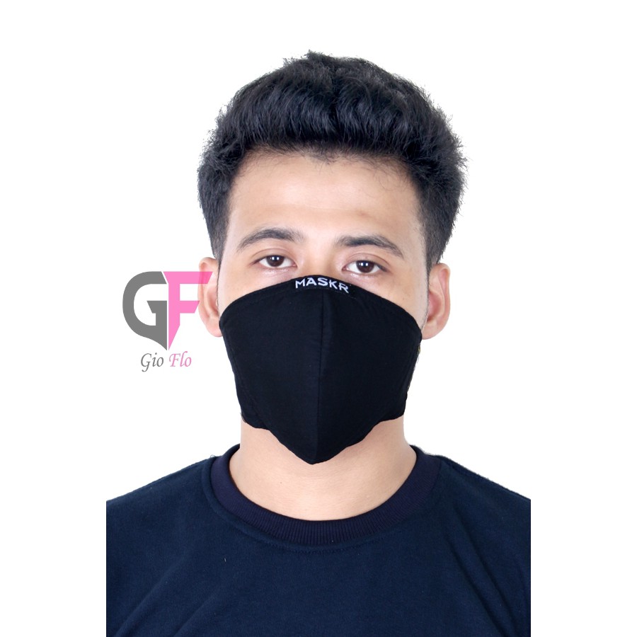 GIOFLO Masker Keren Untuk Pengendara Motor Black / MTR 286