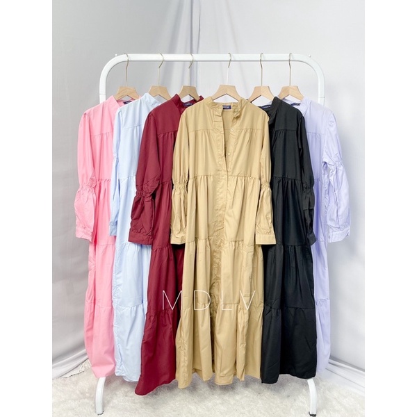 MDLV 88370 LIONELLA BABYDOLL MAXI DRESS LONG DRESS KOREA BIG SIZE DRESS FASHION MUSLIM FASHION IMPOR