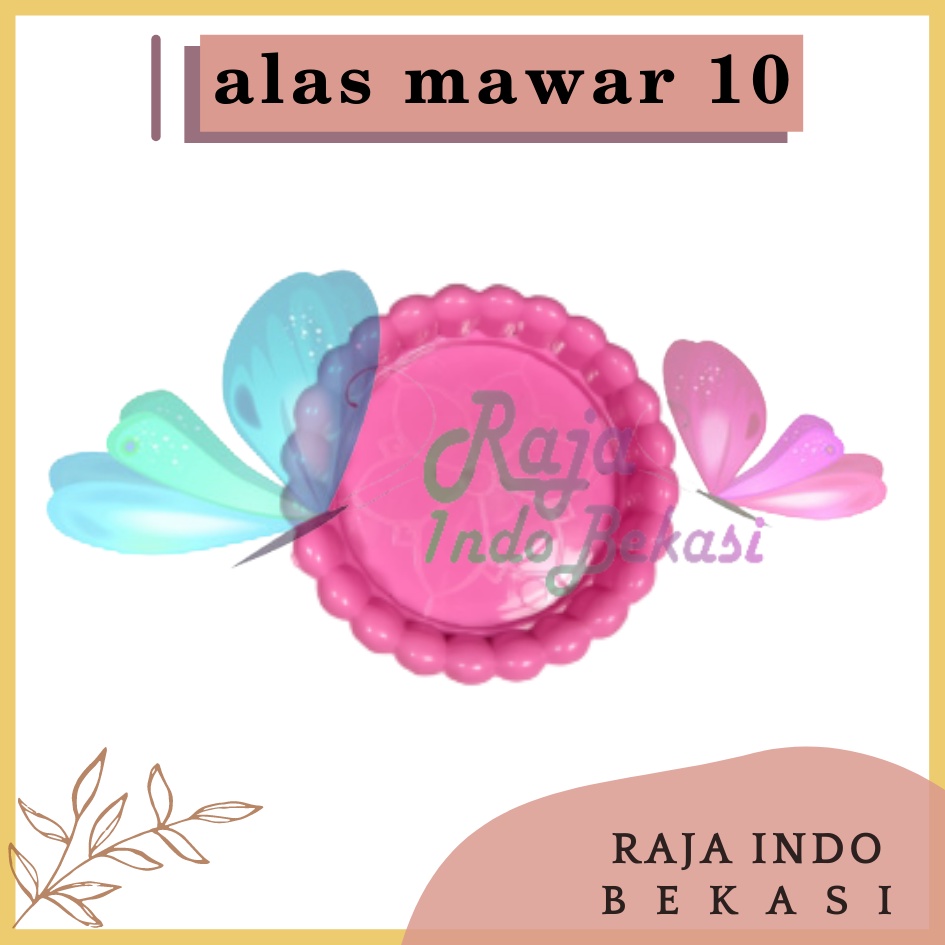 Tatakan Pot Alas Mawar 10 Putih Hijau Pink Kuning Hitam - Tatakan Pot Tawon Pirus Putih 10 12 Cm