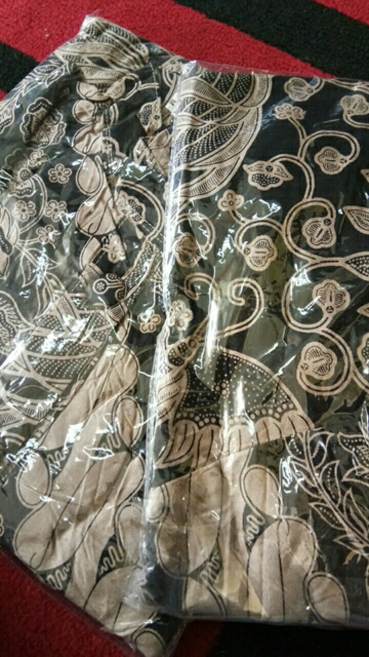 Gamis Batik Modern Mix 2 Motif Super Klok Busui [jumbo]