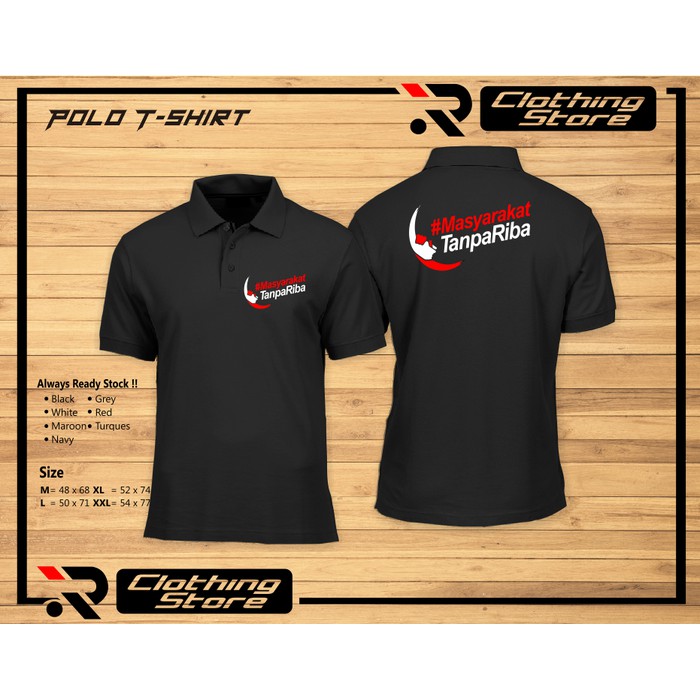 Poloshirt / Kaos Polo Masyarakat Tanpa Riba Terbaru Murah Distro