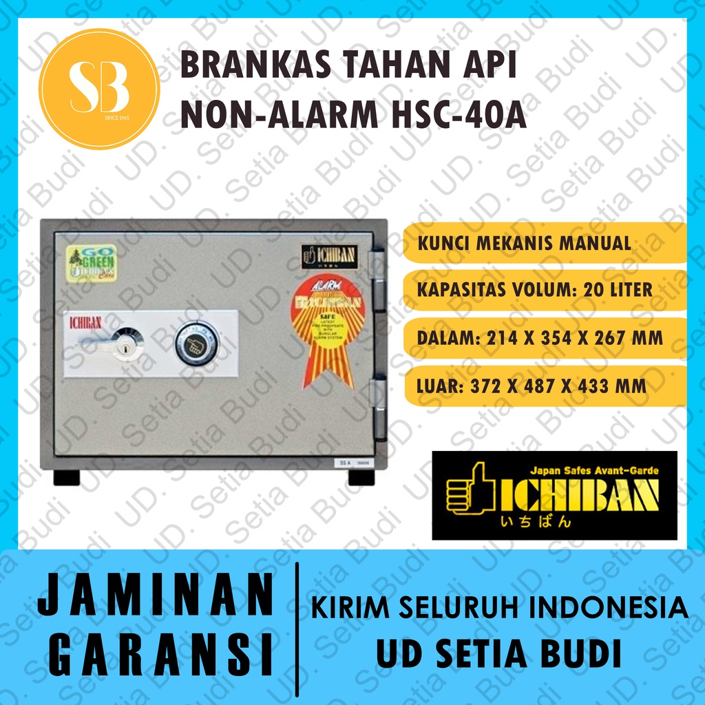 Brankas Ichiban Tahan Api Non-Alarm HSC-40A