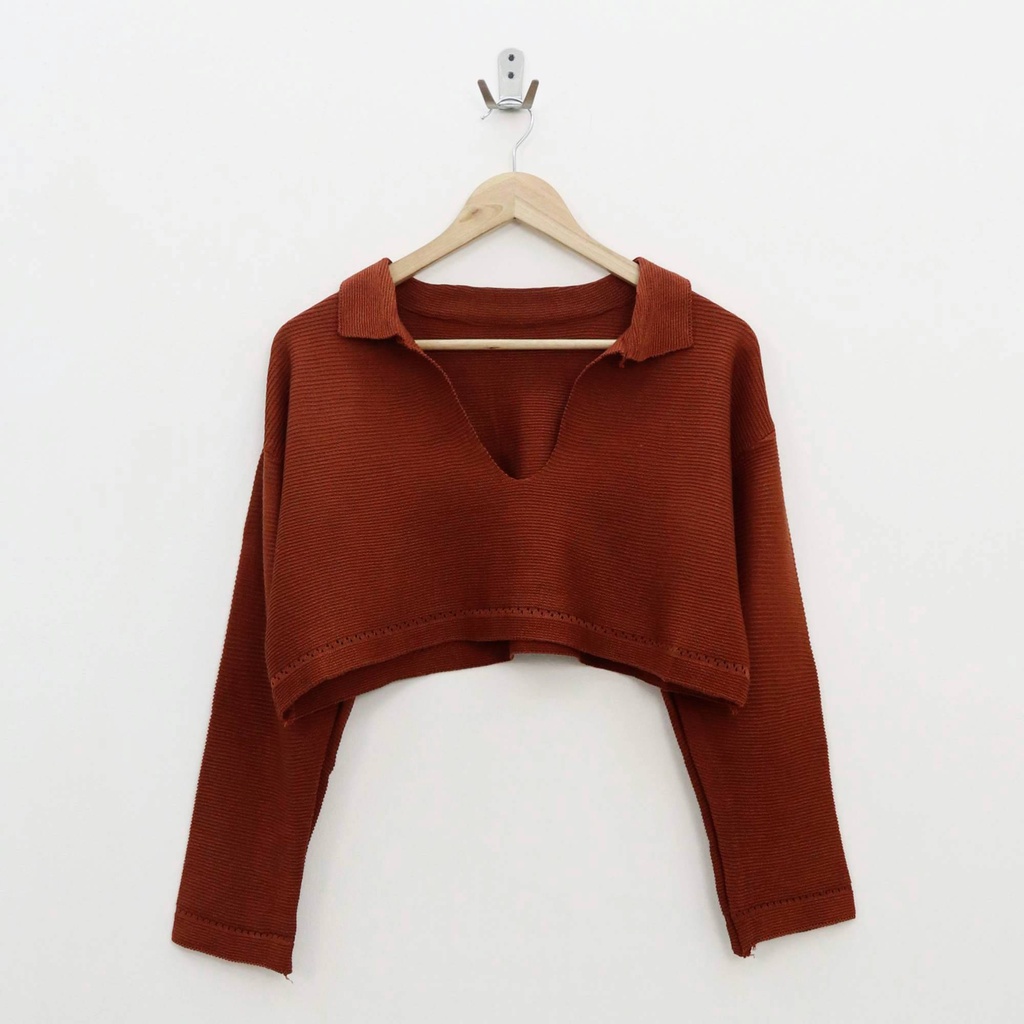 Vaty crop long top - Thejanclothes