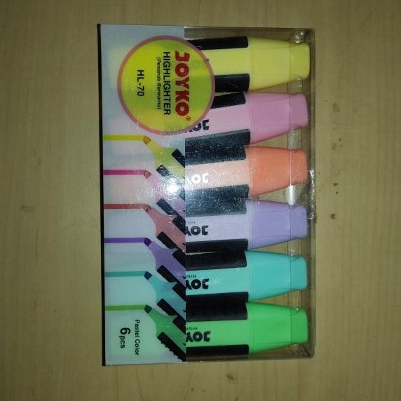 

{{ BISA COD }} SET STABILO JOYKO Highlighter Berwarna HL-70 Pastel Color 1 Set 6 Pcs