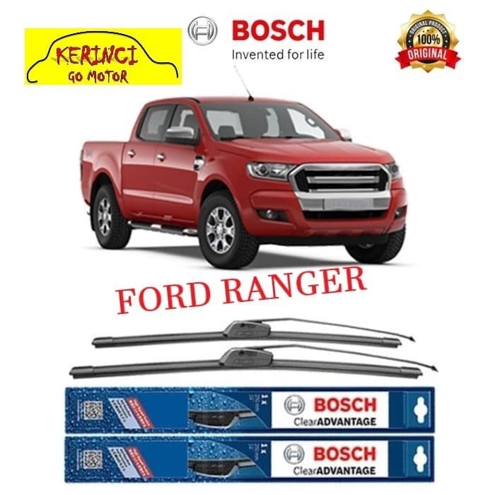 WIPER BOSCH CLEAR ADVANTAGE FORD RANGER 18&quot; &amp; 18&quot; SEPASANG WIPER BOSCH