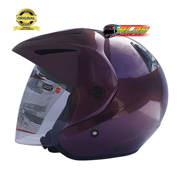 HELM INK CX22 SOLID UNGU HALF FACE JUAL NHK BOGO KYT - SIZE M