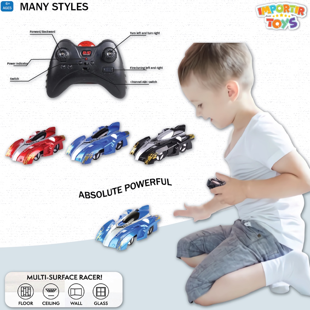 Mainan Mobil Remote Control Zero Gravity BISA JALAN DI DINDING RC CAR Mainan Anak