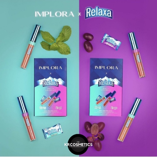 Implora x Relaxa Matte Lipcream Barley Grape 2 pcs