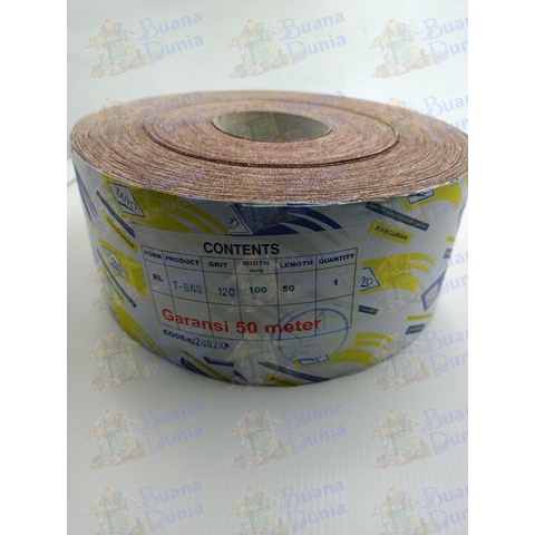 Amplas Roll Taiyo No 120 | Amplas Meteran Grit 120 | Kertas Amplas