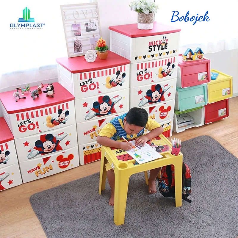 MEJA ANAK / MEJA BELAJAR / MEJA LACI / MEJA PLASTIK OKT KIDS TABLE