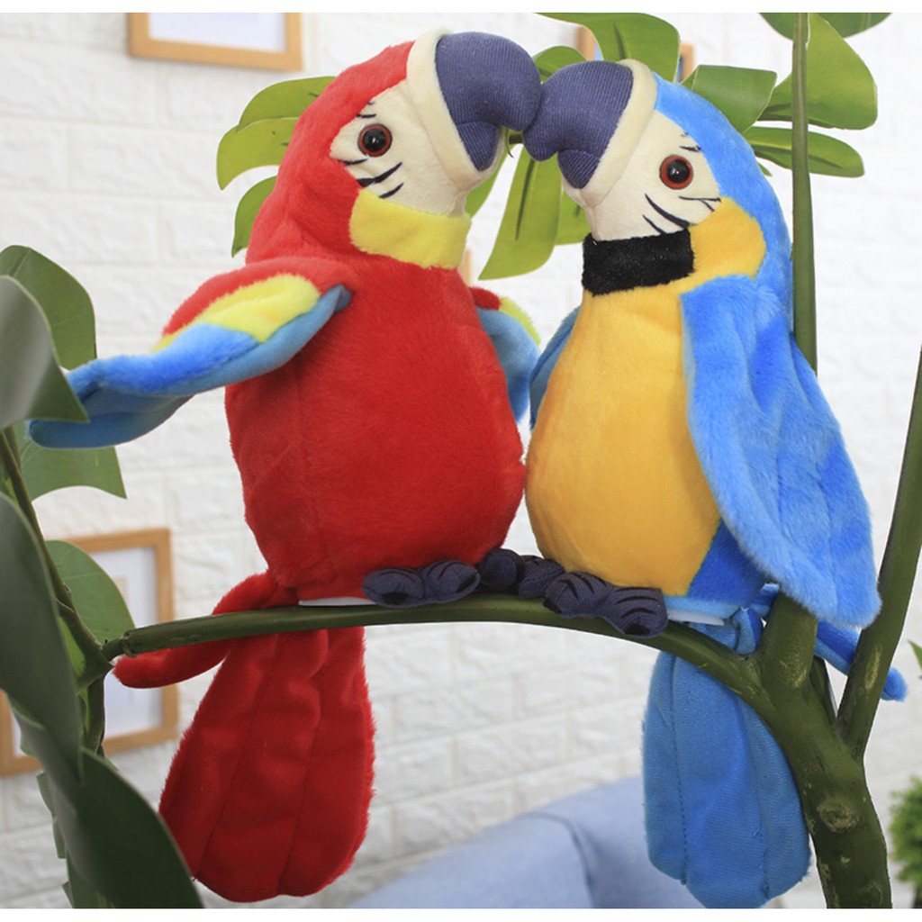 Boneka Burung Beo Peniru Suara / Burung Beo Bisa Bicara/ Talking Bird/Belajar Berbicara/Boneka bayi