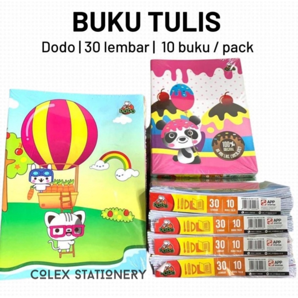 

Buku Tulis Sekolah Bergaris Dodo Isi 30 Lembar 10 Buku
