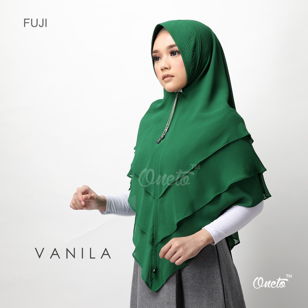 (ORI ONETO)KHIMAR JILBAB HIJAB VANILA 3 LAYER ORI BY ONETO