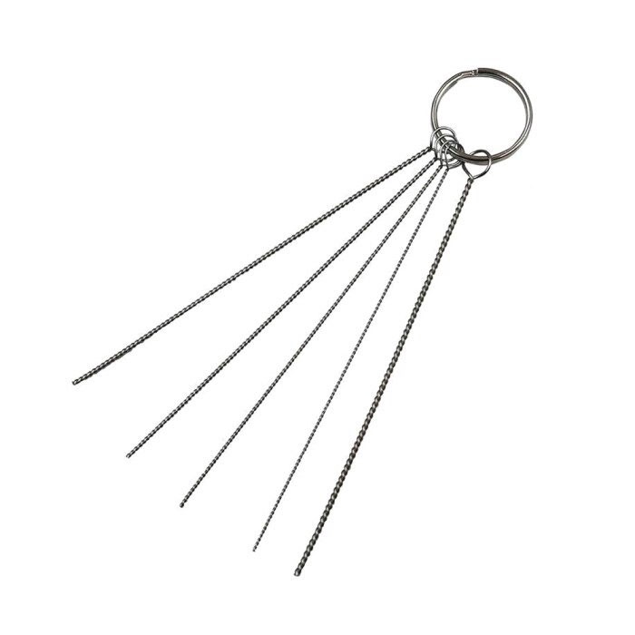 Set Sikat Pembersih Airbrush Nozzle Cleaning Needle Kit Set - S8 - Black