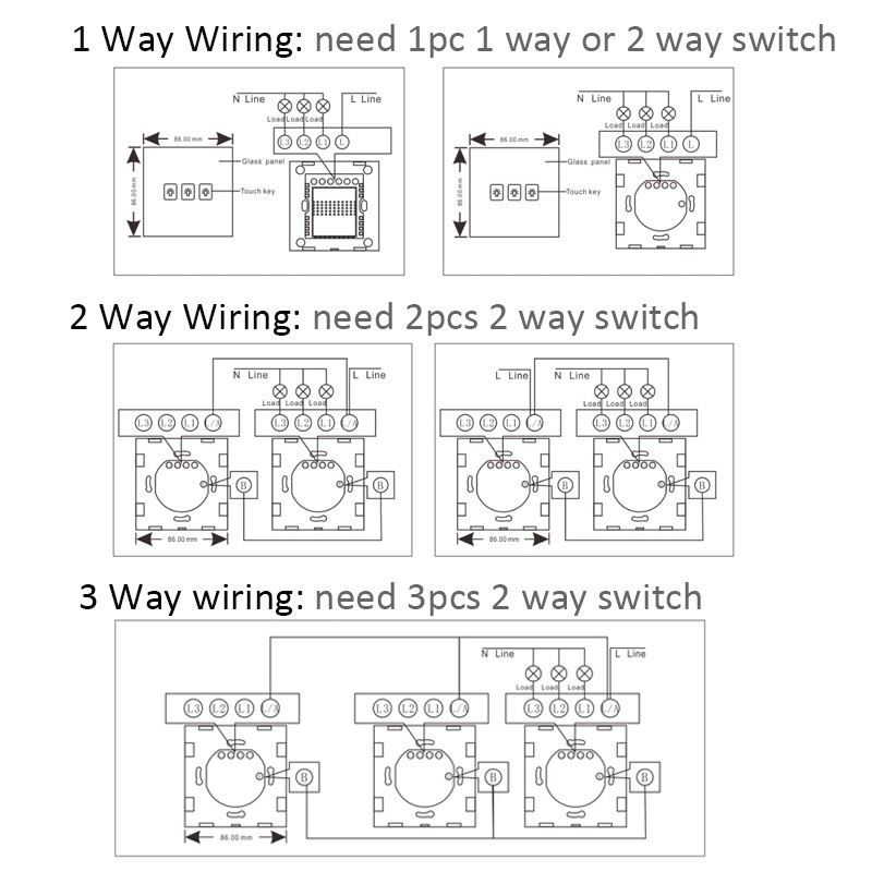 3 Gang 2 Way Light Switch Wiring Diagram Uk - Wiring Diagram Gallery