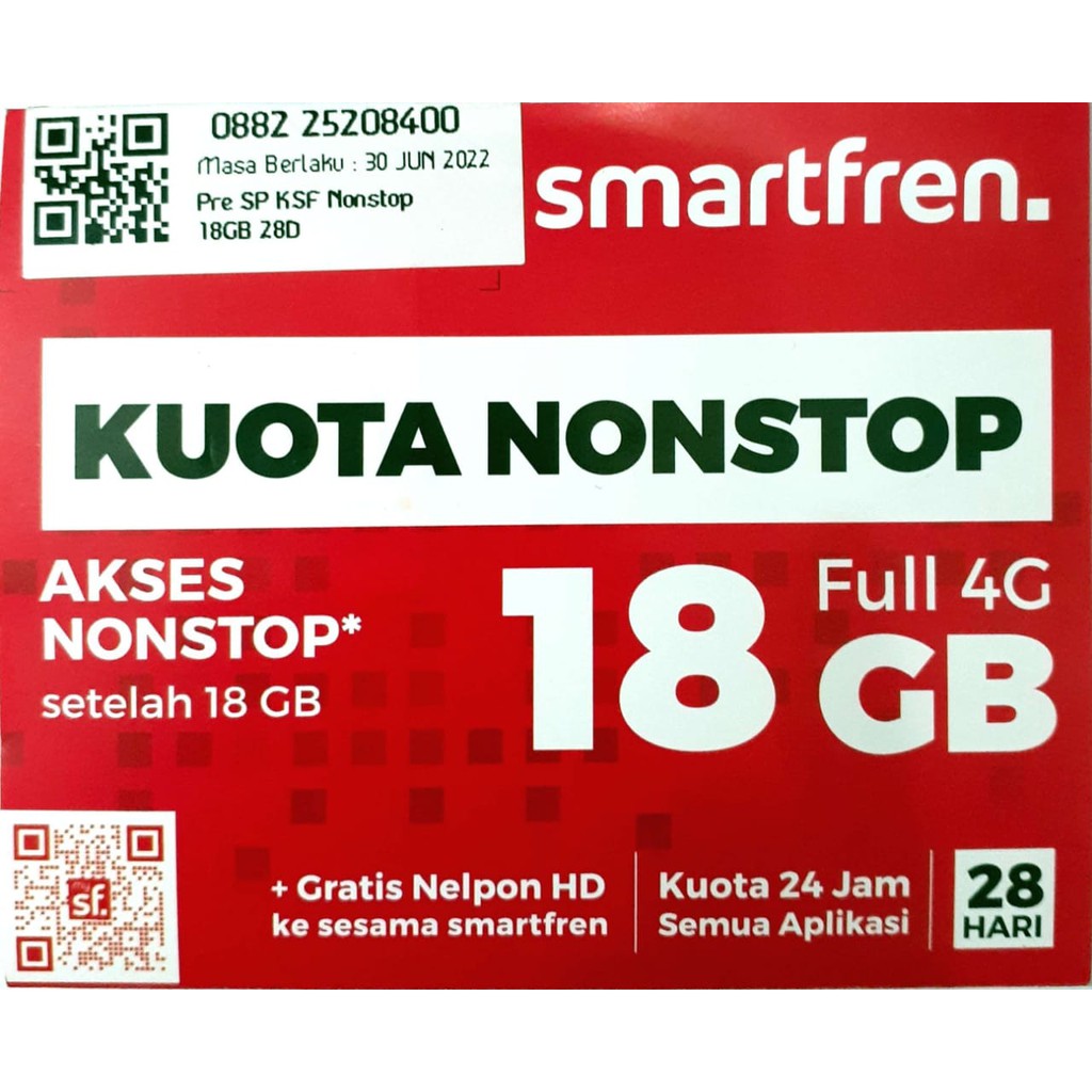 SMARTFREN NONSTOP UNL 18GB