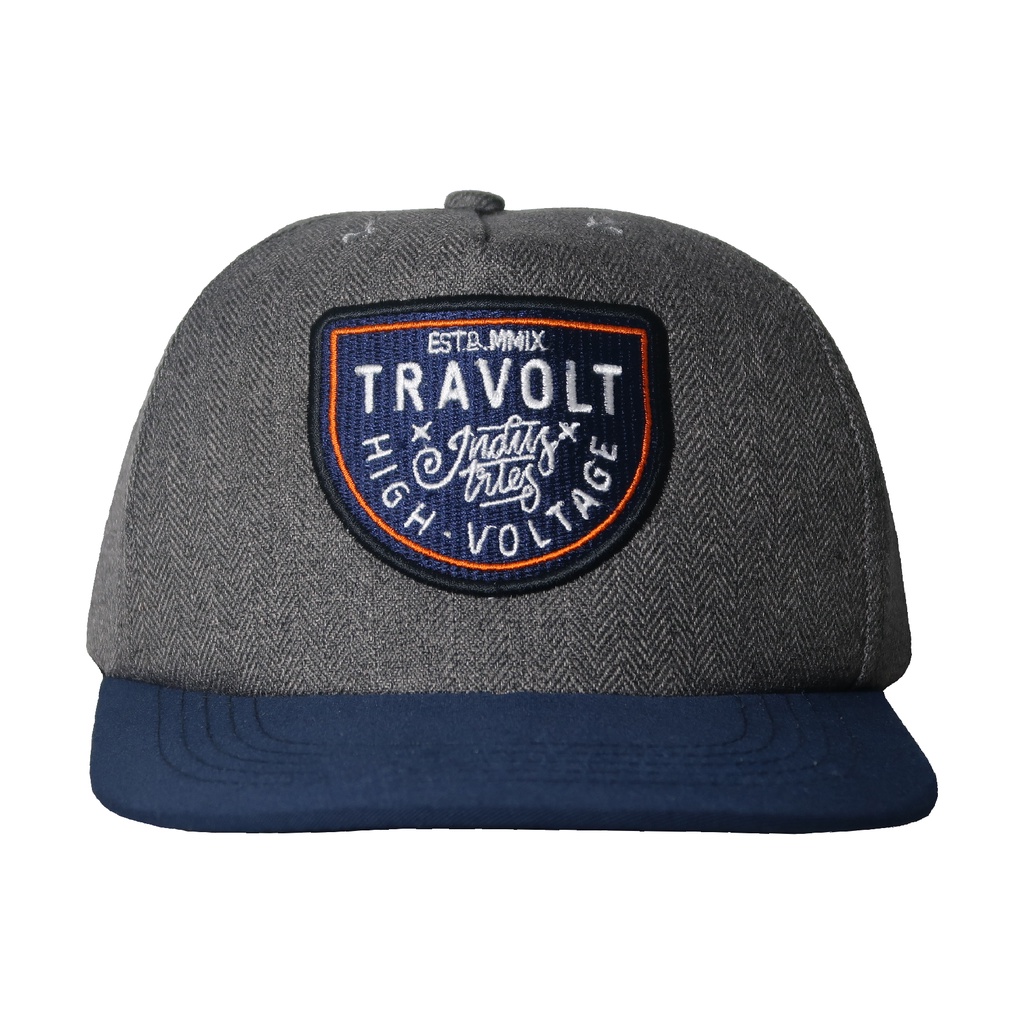 Snapback - Travolt - Comb - Biru Dongker - Abu - Topi - Hat