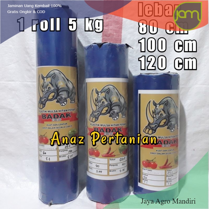 Plastik Mulsa Hitam Perak 5 kg Cap Badak