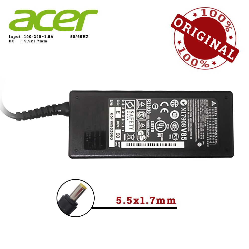 Acer Adaptor Charger Laptop 19V-3.42A DC 5.5x1.7mm DELTA 9110 9400