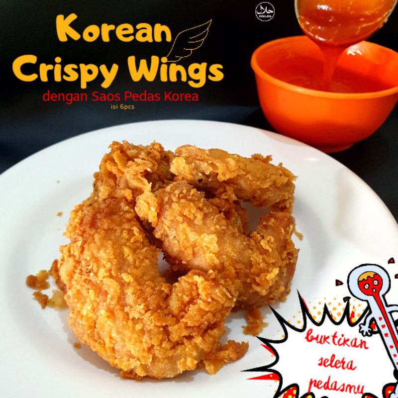 

Korean Crispy Wings Pedas Enak