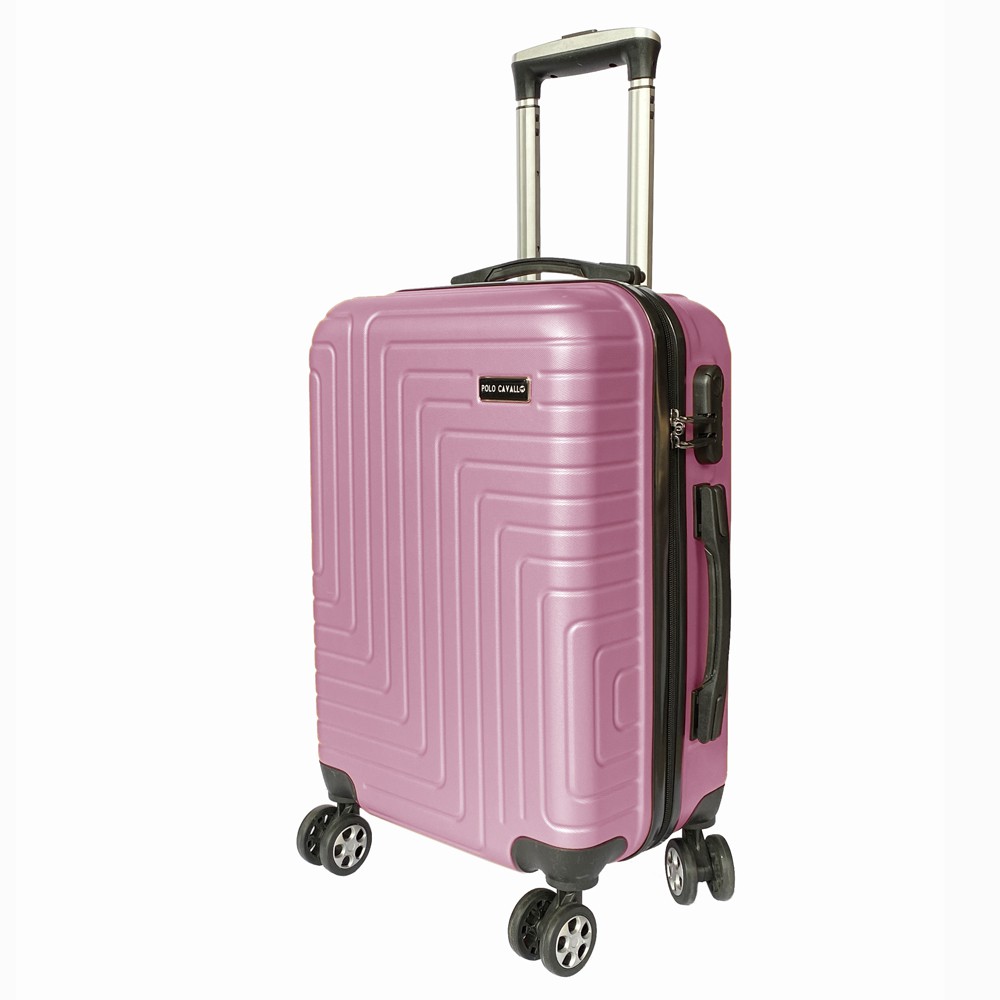 Free Shipping! Koper Fiber POLO MILANO Koper Kabin 20inch Koper Travelling Anti Pecah TC23 - Pink