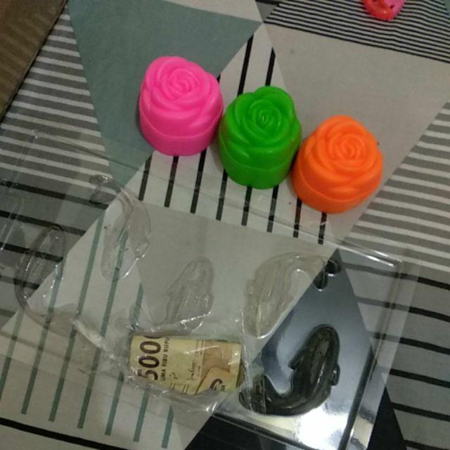Cetakan Plastik Puding Agar  Mawar Mini
