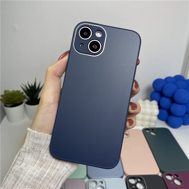 Casing Kaca Buram AG Kompatibel Untuk IPhone 7 8 Plus X XR XS 11 12 Pro MAX Hard Case