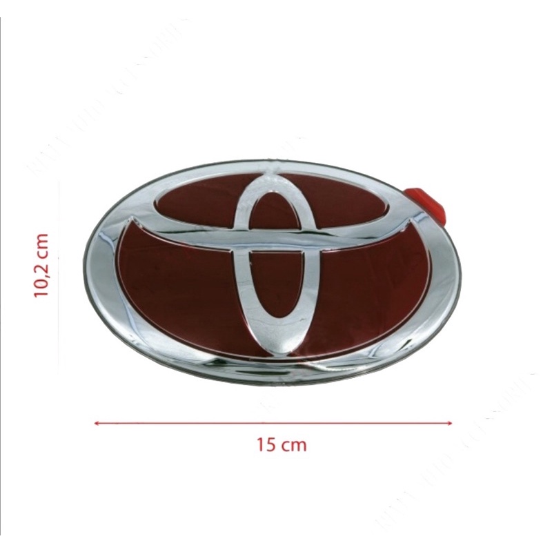 Emblem logo mobil toyota merah original