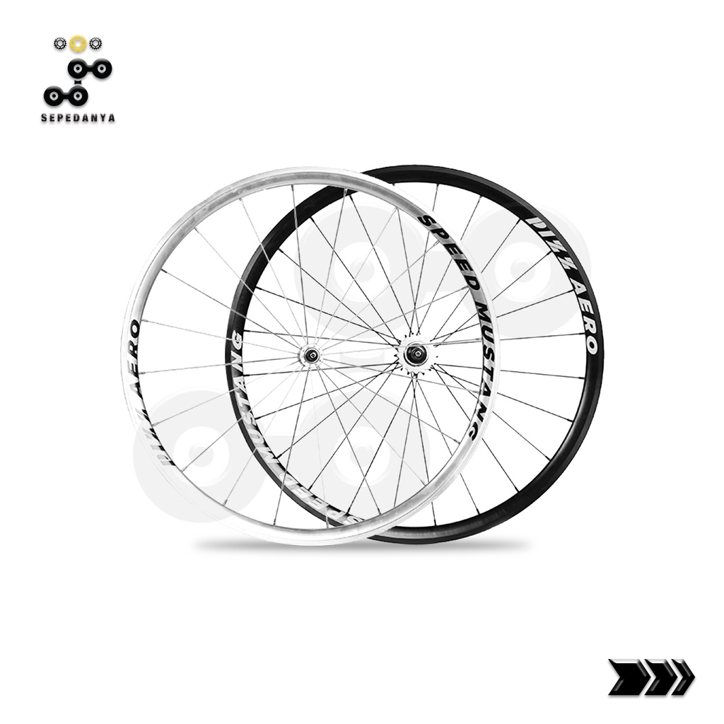 Pizz Aero Speed Mustang Wheelset Wheel Set 700c 20H 24H 20 24 H Hole Sepasang Satu Pasang 1 Pair Pas