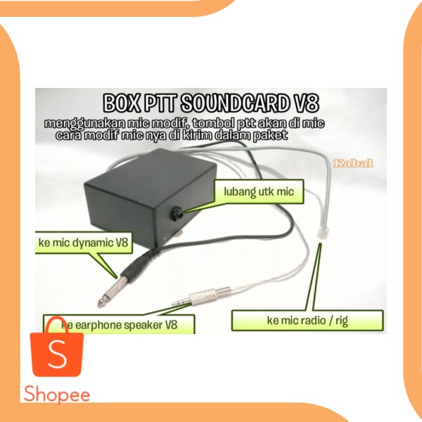 Dijual Box contol soundcard v8  ptt rig yaesu parts 20J21 Diskon