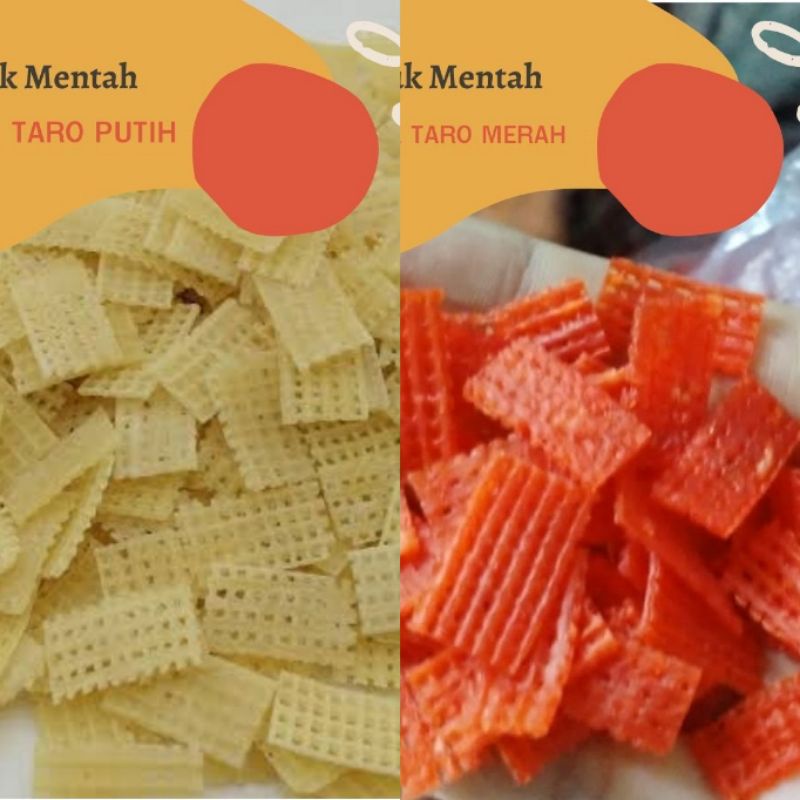 

[250 GRAM] KERUPUK TARO MERAH PUTIH/KRUPUK MENTAH/KRECEK TARO