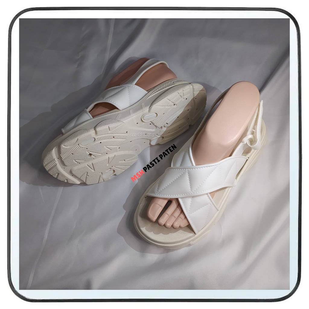 Sepatu Sandal Tali Wedges Impor Wanita Empuk Ori