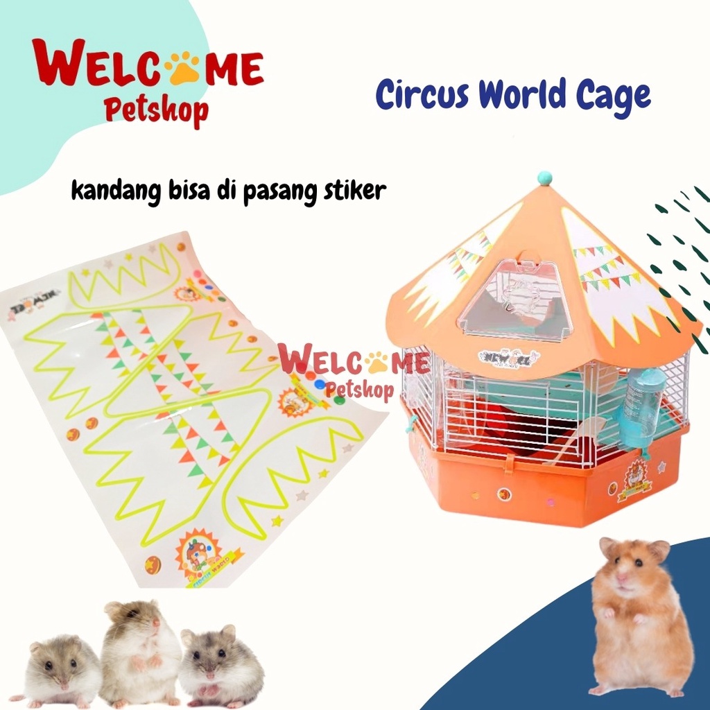 Circus World / Kandang Hamster Motif Circus / Rumah Hamster