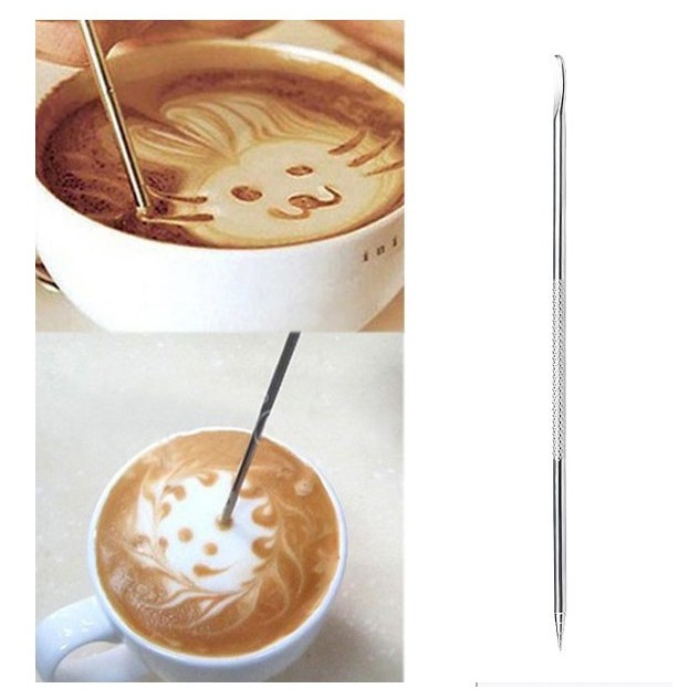 Latte Art Pen Stick untuk Menggambar Latte Art Alat Kopi Milk Frother Jug / Espresso Barista