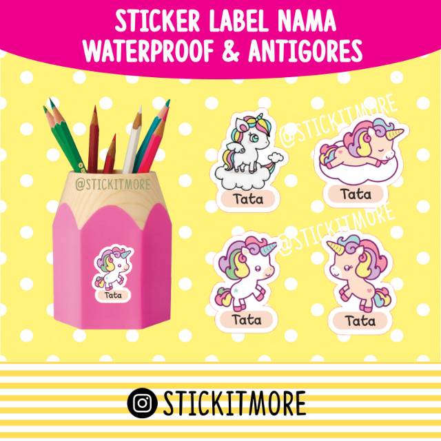 

Sticker Label Seri Unicorn1